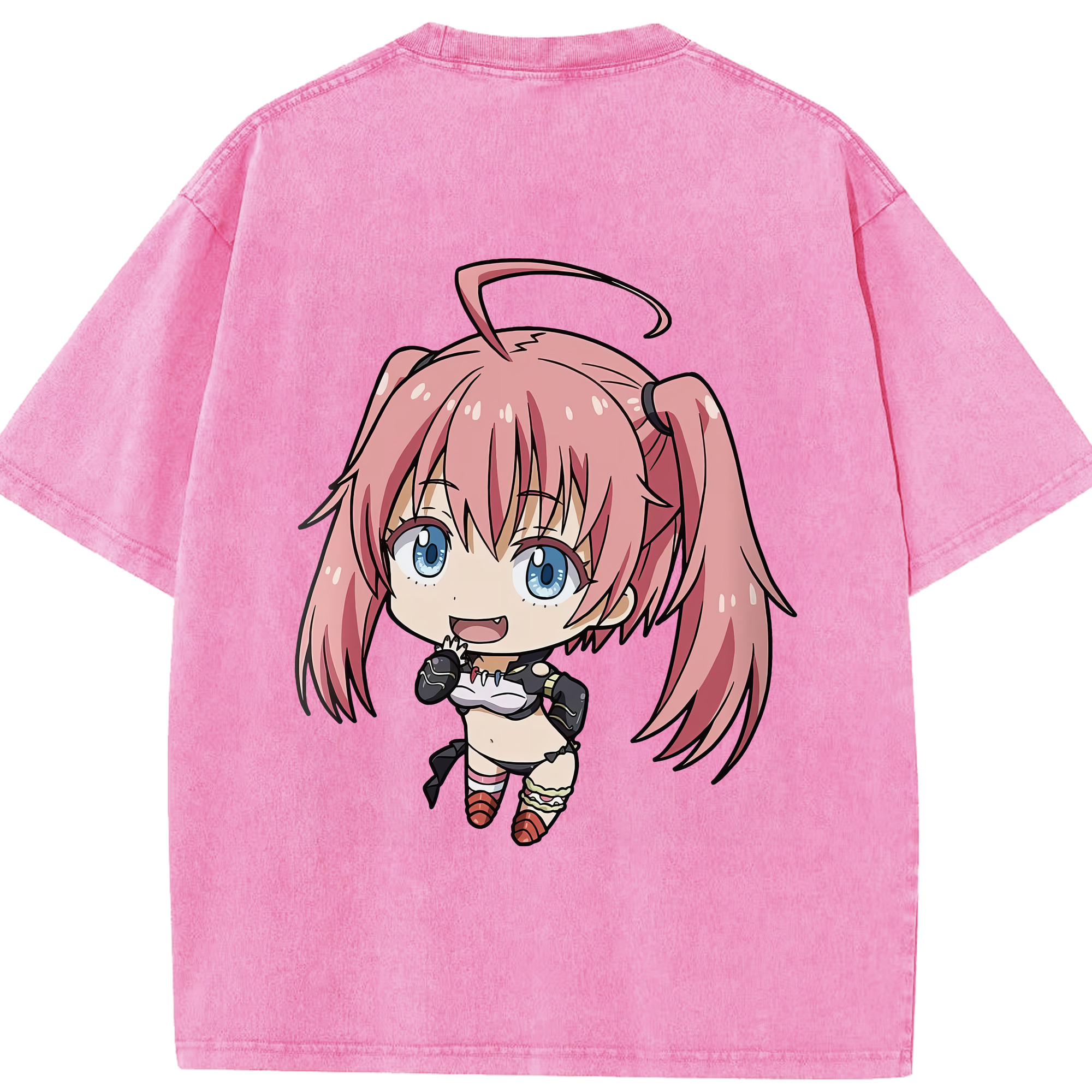 （画像用） 転スラ Regarding Reincarnated to Slime 綿100% ヴィンテージ風 半袖Tシャツ（背面プリント）